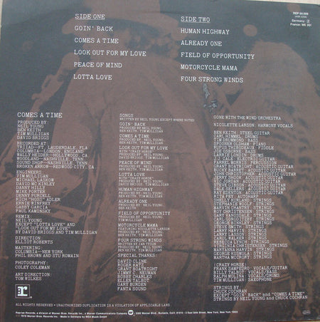 Neil Young : Comes A Time (LP, Album)