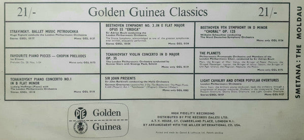 Bedřich Smetana, Franz Liszt, London Philharmonic Orchestra, Gunnar Staern : The Moldau / The Bartered Bride Overture/ Les Preludes  (LP, Album)