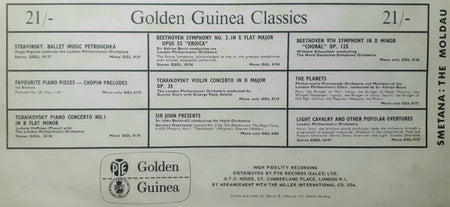 Bedřich Smetana, Franz Liszt, London Philharmonic Orchestra, Gunnar Staern : The Moldau / The Bartered Bride Overture/ Les Preludes  (LP, Album)