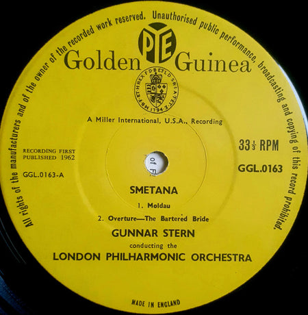 Bedřich Smetana, Franz Liszt, London Philharmonic Orchestra, Gunnar Staern : The Moldau / The Bartered Bride Overture/ Les Preludes  (LP, Album)