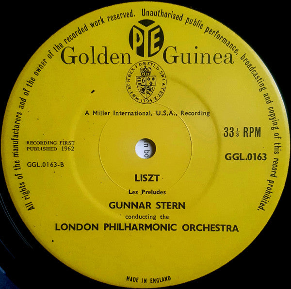 Bedřich Smetana, Franz Liszt, London Philharmonic Orchestra, Gunnar Staern : The Moldau / The Bartered Bride Overture/ Les Preludes  (LP, Album)