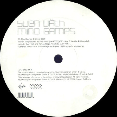 Sven Väth : Mind Games (12", Maxi)