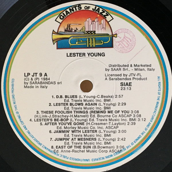 Lester Young : Lester Young (LP, Album, Comp)
