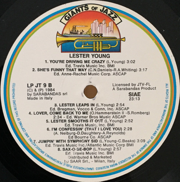 Lester Young : Lester Young (LP, Album, Comp)