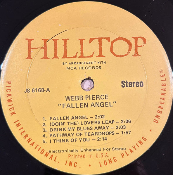 Webb Pierce : Fallen Angel (LP, Comp)