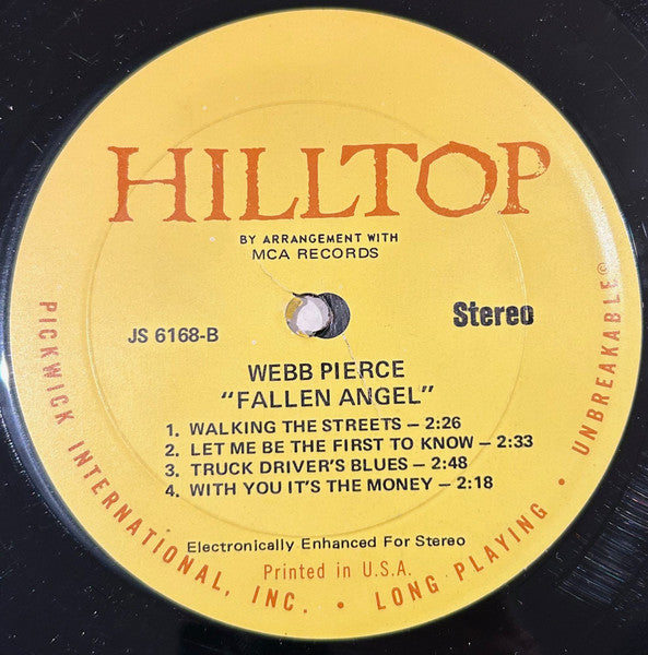 Webb Pierce : Fallen Angel (LP, Comp)