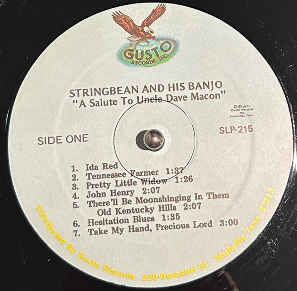 Stringbean : A Salute To Uncle Dave Macon (LP, Album, Blu)