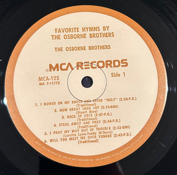 The Osborne Brothers : Favorite Hymns (LP, Album, RE)