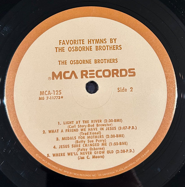 The Osborne Brothers : Favorite Hymns (LP, Album, RE)
