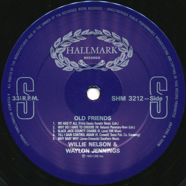 Waylon Jennings & Willie Nelson : Old Friends (LP, Album)