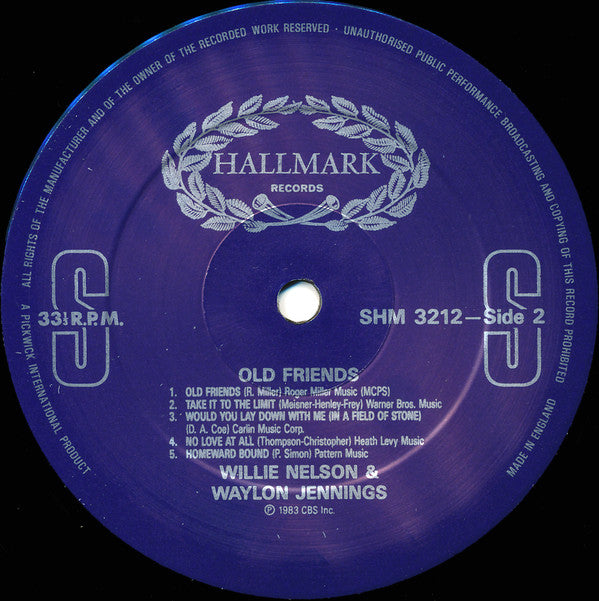 Waylon Jennings & Willie Nelson : Old Friends (LP, Album)