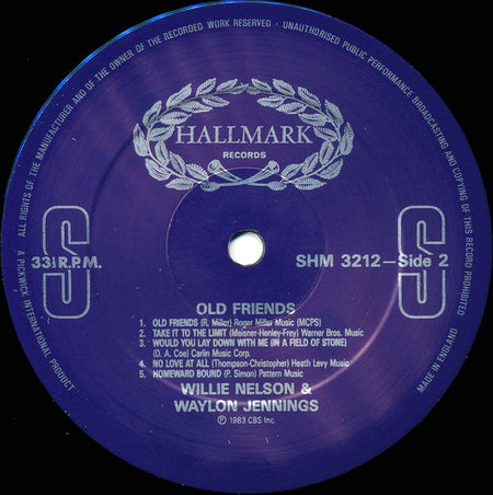 Waylon Jennings & Willie Nelson : Old Friends (LP, Album)