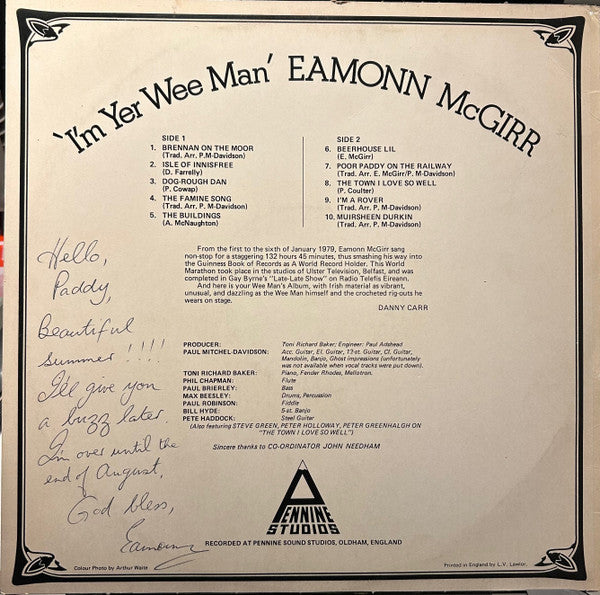 Eamonn McGirr : I'm Yer Wee Man (LP, Album)