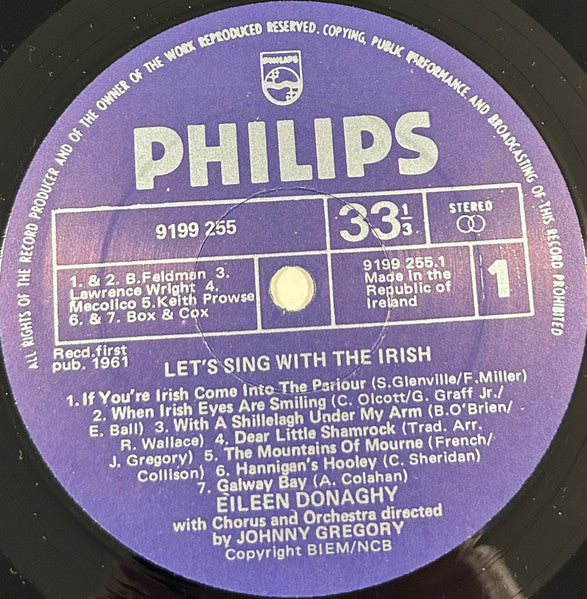 Eileen Donaghy : Let's Sing With The Irish (LP, Album)