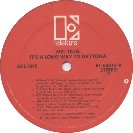 Mel Tillis : It's A Long Way To Daytona (LP, Album, Spe)