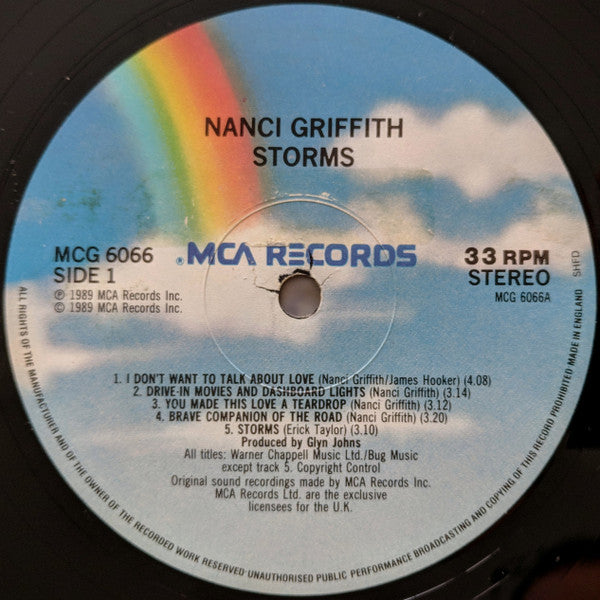 Nanci Griffith : Storms (LP, Album)