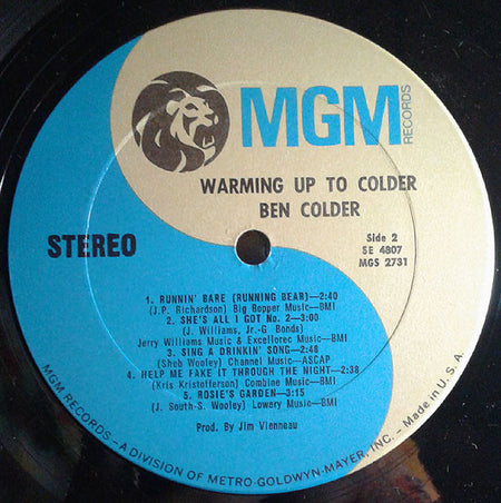 Ben Colder : Warming Up To Colder (LP, Album)