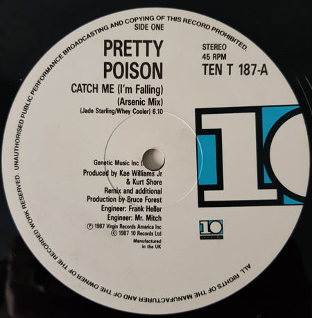 Pretty Poison : Catch Me (I'm Falling) (Arsenic Mix) (12")
