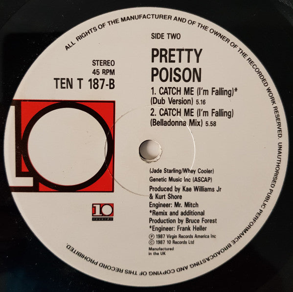 Pretty Poison : Catch Me (I'm Falling) (Arsenic Mix) (12")