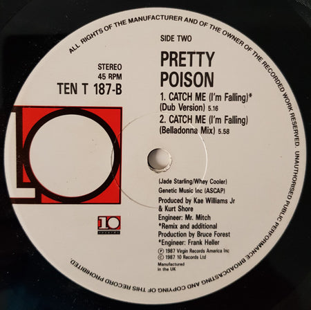 Pretty Poison : Catch Me (I'm Falling) (Arsenic Mix) (12")