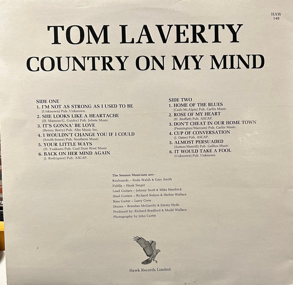 Tom Laverty (3) : Country On My Mind (LP, Album)
