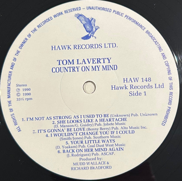 Tom Laverty (3) : Country On My Mind (LP, Album)