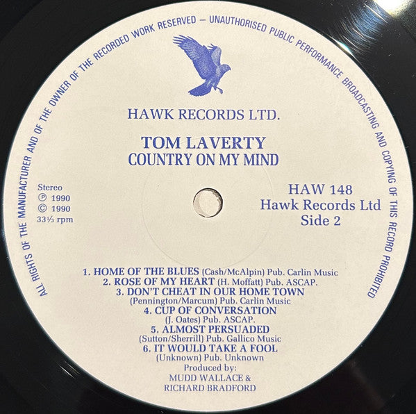 Tom Laverty (3) : Country On My Mind (LP, Album)