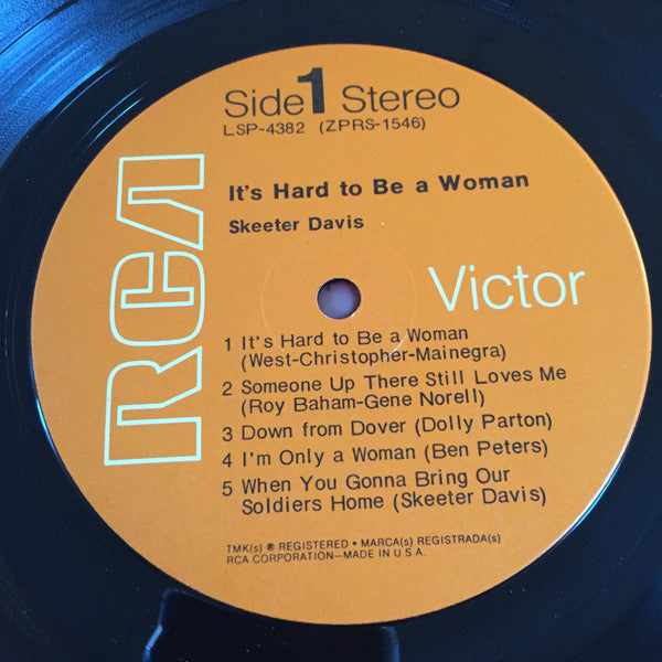 Skeeter Davis : It's Hard To Be A Woman (LP, Album)