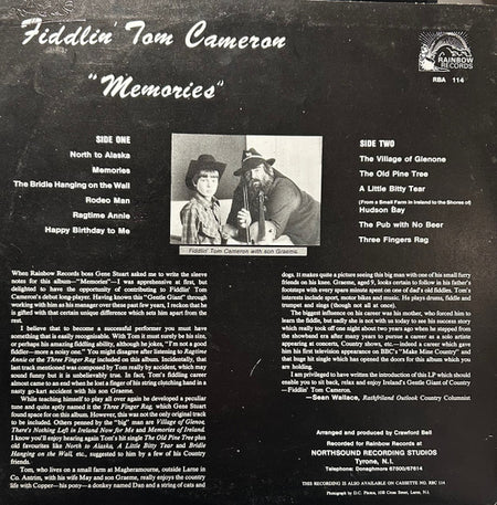 Fiddlin' Tom Cameron : Memories (LP, Album)
