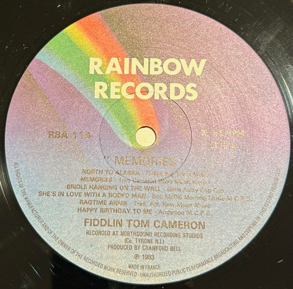 Fiddlin' Tom Cameron : Memories (LP, Album)
