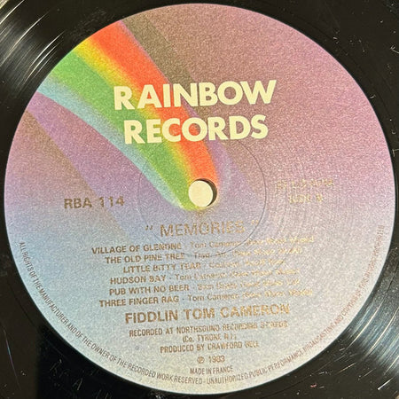 Fiddlin' Tom Cameron : Memories (LP, Album)
