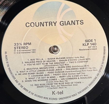 Various : Country Giants (LP, Comp)