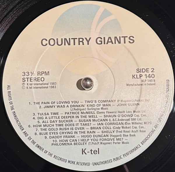 Various : Country Giants (LP, Comp)