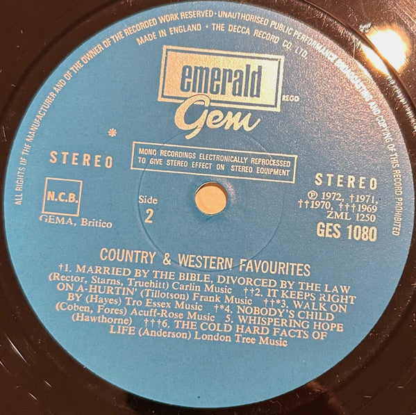 Various : Country And Western Favourites (LP, Comp)