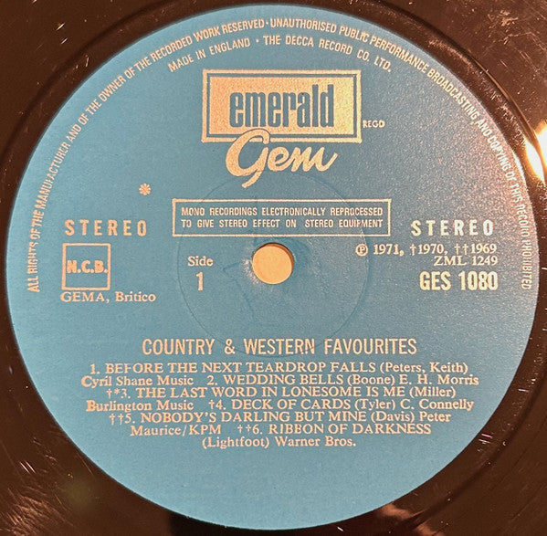 Various : Country And Western Favourites (LP, Comp)