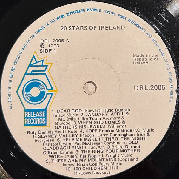 Various : 20 Stars Of Ireland (LP, Comp)