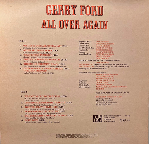 Gerry Ford : All Over Again (LP, Album)