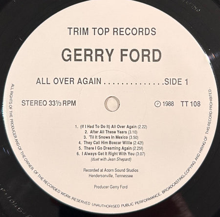 Gerry Ford : All Over Again (LP, Album)