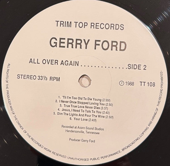Gerry Ford : All Over Again (LP, Album)