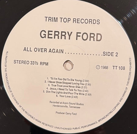 Gerry Ford : All Over Again (LP, Album)