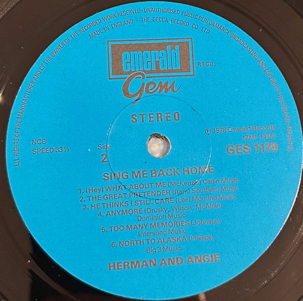 Herman & Angie : Sing Me Back Home (LP, Album)