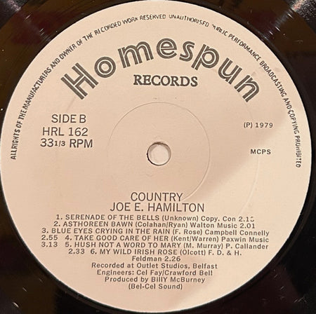 Joe E. Hamilton : Country (LP, Album)