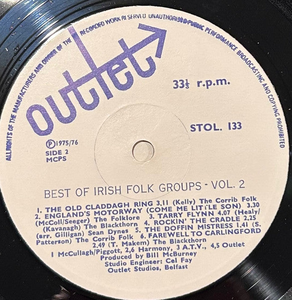 Various : The Best Of Irish Folk Groups Vol. 2 (LP, Comp)