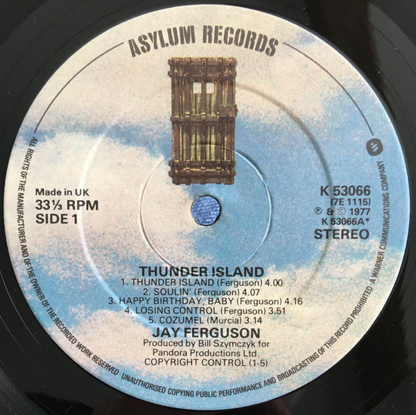 Jay Ferguson : Thunder Island (LP, Album)