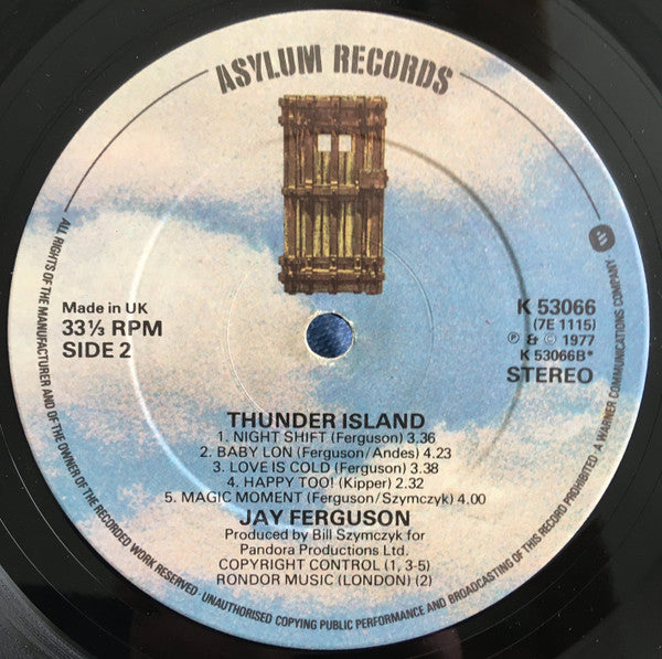 Jay Ferguson : Thunder Island (LP, Album)