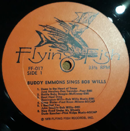 Buddy Emmons : Buddy Emmons Sings Bob Wills (LP, Album)