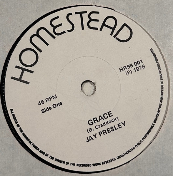 Jay Presley : Grace (7", Single)