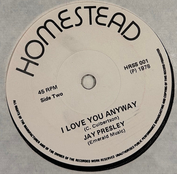 Jay Presley : Grace (7", Single)