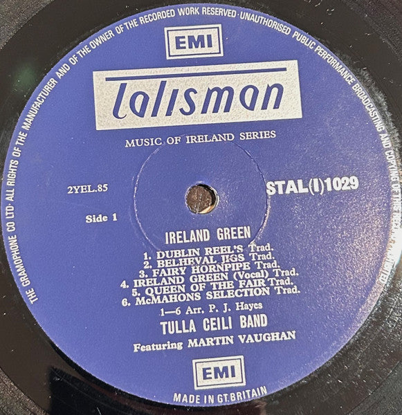 Tulla Ceili Band Featuring Martin Vaughan : Ireland Green (LP, Album)