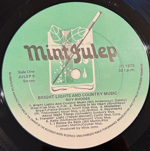 Roy Rhodes (2) : Bright Lights And Country Music (LP, Album)